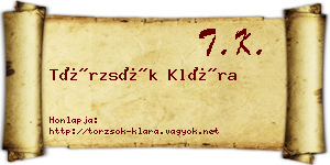 Törzsök Klára névjegykártya